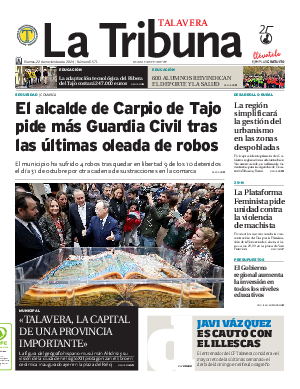 Portada La Tribuna de Talavera