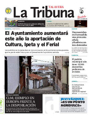 Portada La Tribuna de Talavera