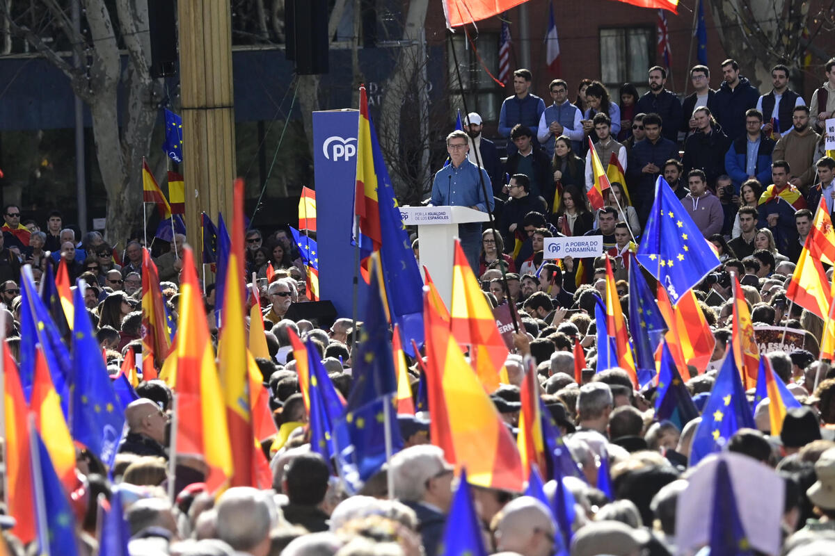 El PP convoca una concentración en Madrid contra la amnistía  / VICTOR LERENA