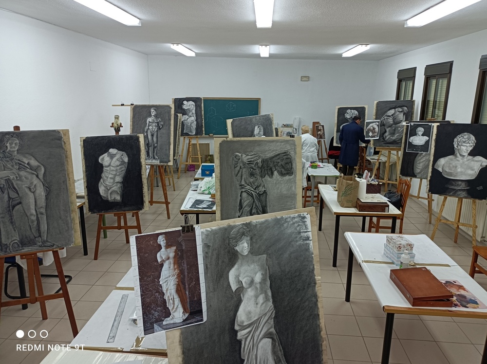 Los alumnos del curso de pintura de Polán exponen sus trabajos