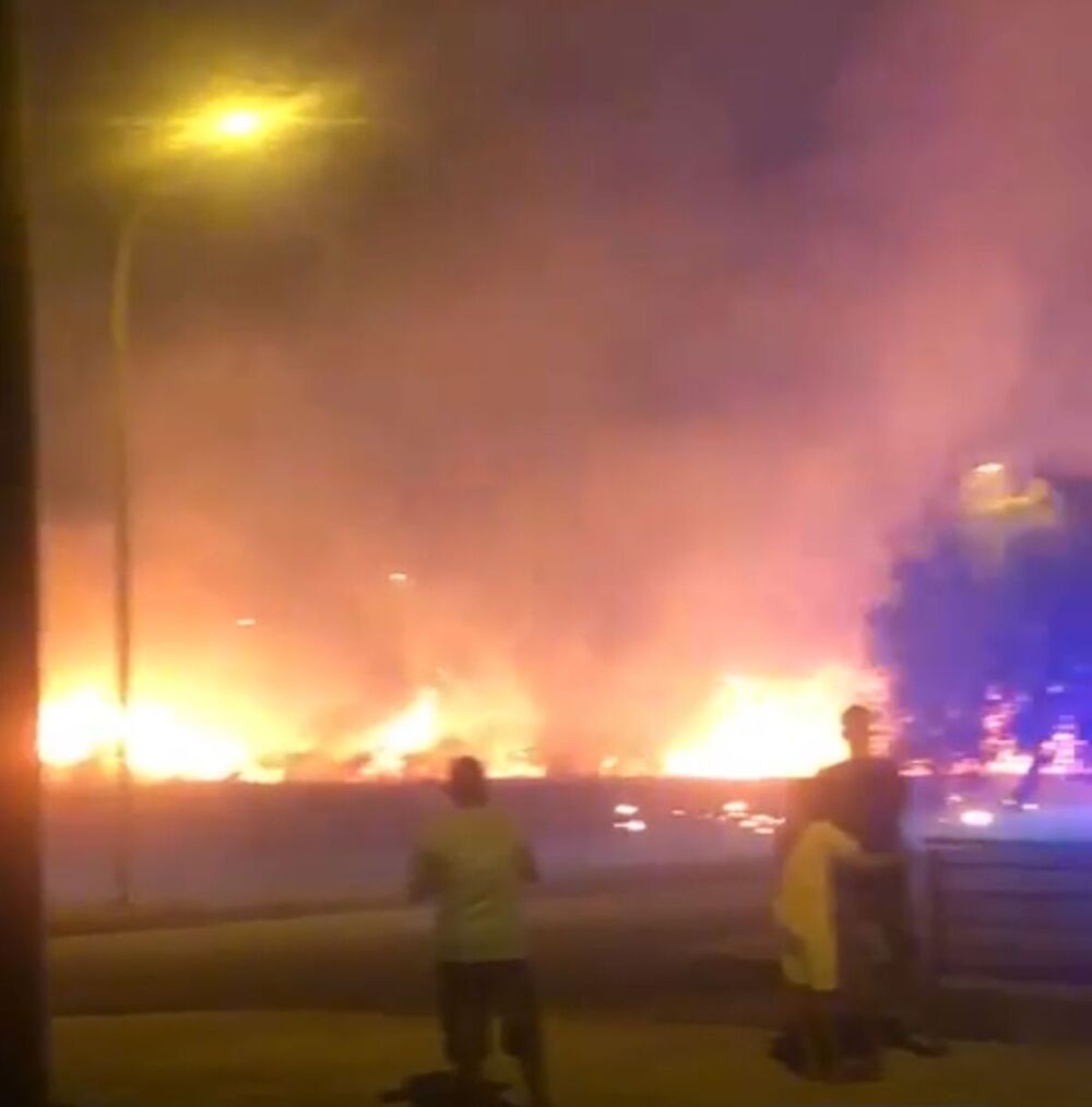 Incendio en el Polígono de Toledo.