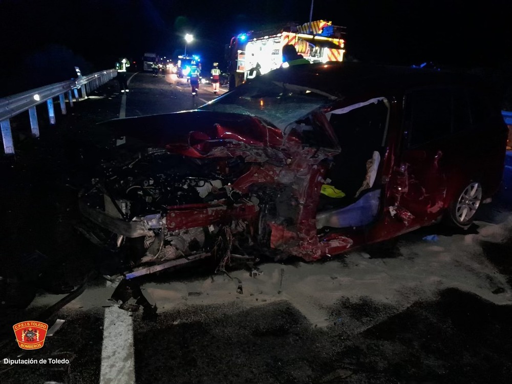 Coches implicados en el accidente.