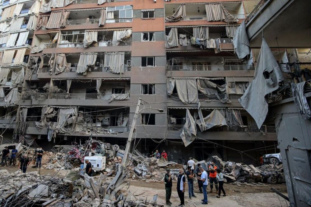 Imagen de archivo de un edificio bombardeado por el Ejército de Israel en la capital de Líbano, Beirut