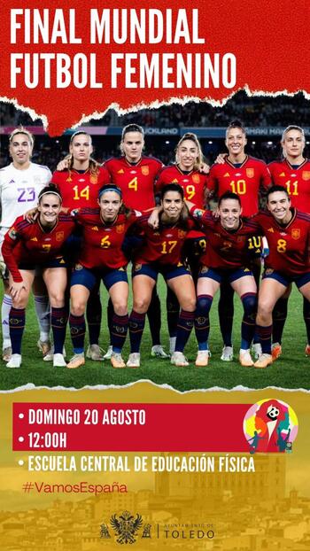 Habrá pantalla gigante para ver la final del Mundial femenino