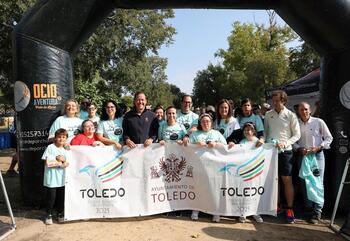 Junta, Diputación y Ayuntamiento, con en el cross Down Toledo