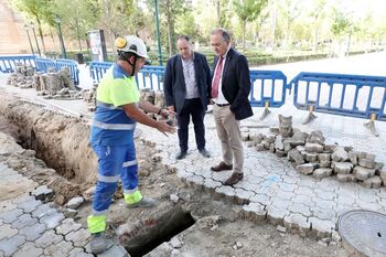 Empiezan las obras para evitar balsas junto a la Basílica