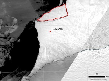 Un iceberg del tamaño de La Gomera se desprende en la Antártida