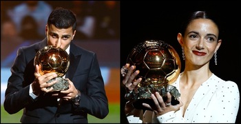 Rodri Hernández y Aitana Bonmatí brillan en el Balón de Oro