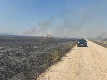 Un fuego intencionado moviliza las emergencias en Fuensalida