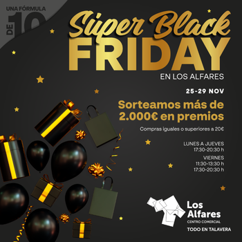 Los Alfares sortea 2.000 euros en premios por el Black Friday