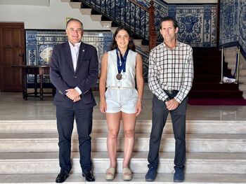 Recibimiento a Carla Gómez en el Ayuntamiento de Talavera