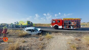 Excarcelan a un atrapado tras una colisión en Seseña